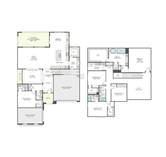 2D floor plan layout of this home in Waterston Central, Gilbert, AZ (Image 4). 2D floor plan layout of this home in Waterston Central, Gilbert, AZ (Image 4).