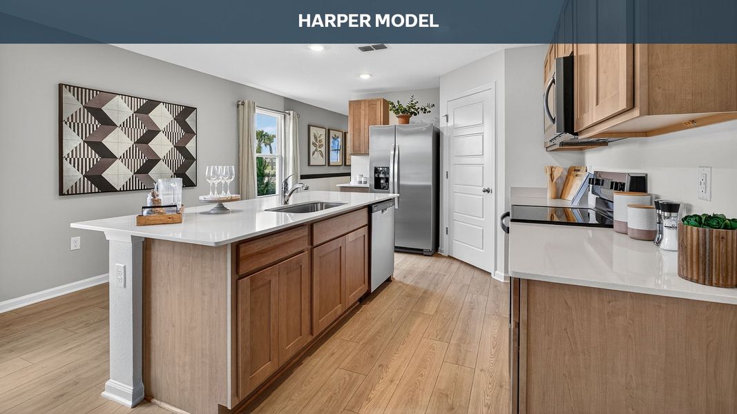 Representative furnished interior of a home built from the Harper by D.R. Horton in Diamond Springs, Jacksonville (Image 8).