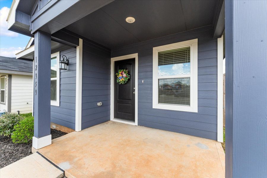 Exterior details and patio area of a home in Castles Edge, Willis (Image 3). Exterior details and patio area of a home in Castles Edge, Willis (Image 3).
