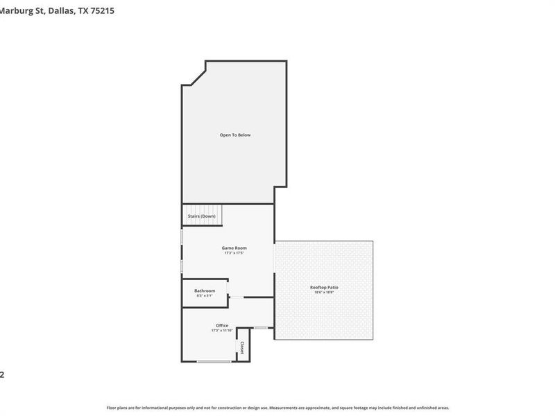 2D floor plan layout of this home in , Dallas, TX (Image 6).