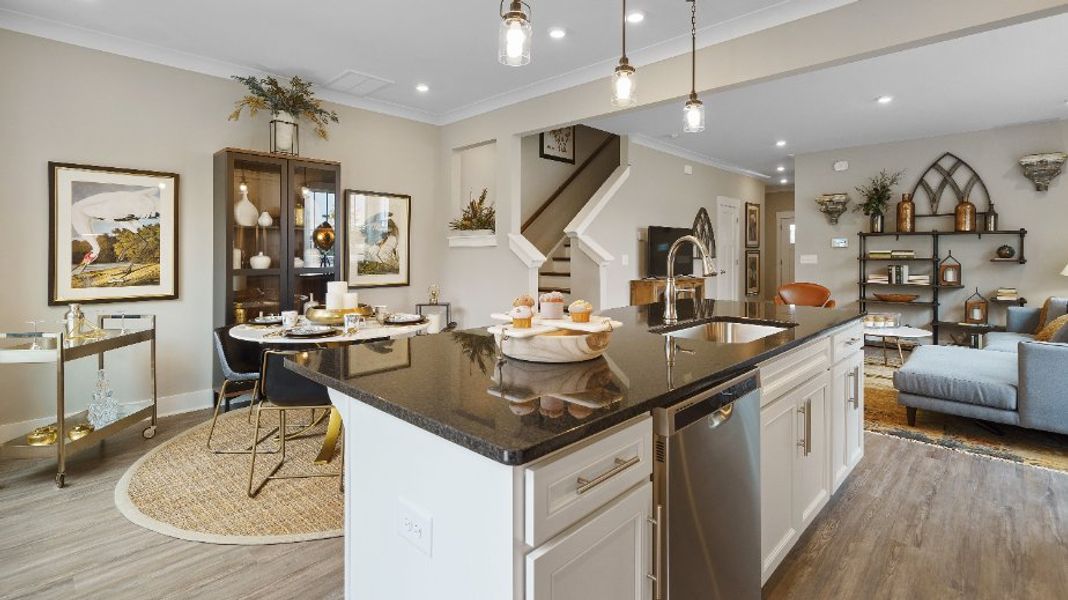 Furnished interior view inside a new home in Sidney Creek Townhomes, Zebulon (Image 12).