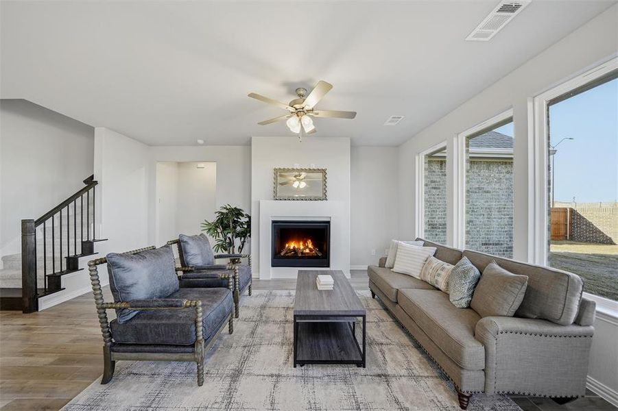 Furnished interior view inside a new home in Morningstar, Aledo (Image 18). Furnished interior view inside a new home in Morningstar, Aledo (Image 18).