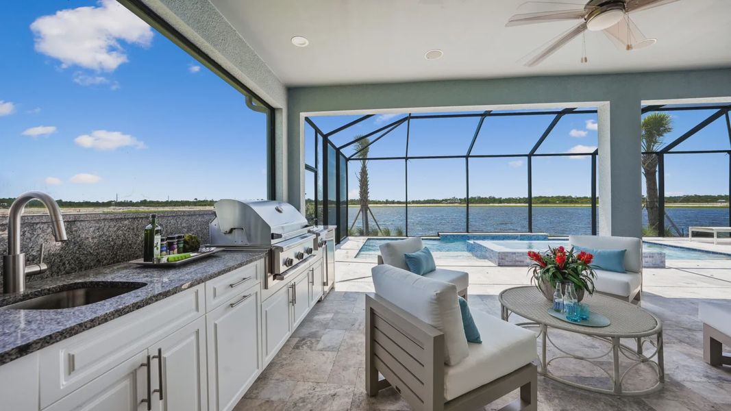 Representative exterior details of a home built from the Bright Meadow 2 by Neal Communities in SkySail, Naples (Image 25).