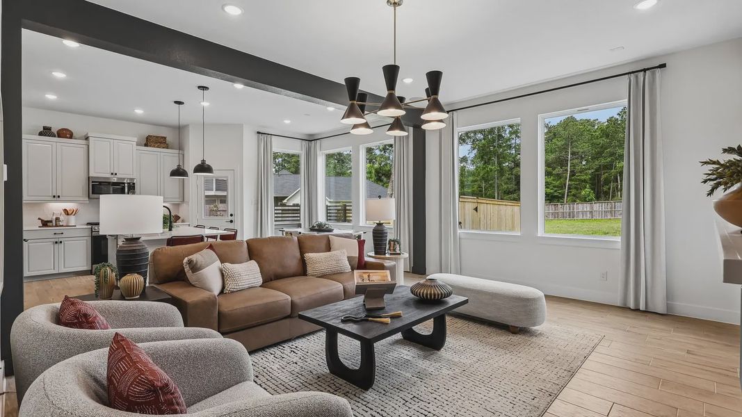 Representative furnished interior of a home built from the Cheverny by Chesmar Homes in The Woodland Hills Chateau, Willis (Image 9). Representative furnished interior of a home built from the Cheverny by Chesmar Homes in The Woodland Hills Chateau, Willis (Image 9).