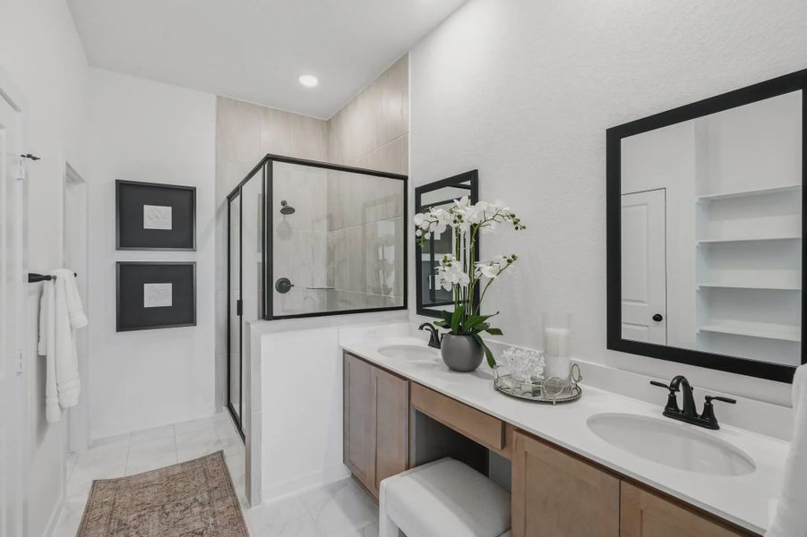 Representative furnished interior of a home built from the Tanner by Chesmar Homes in The Crossvine, Forney (Image 7).