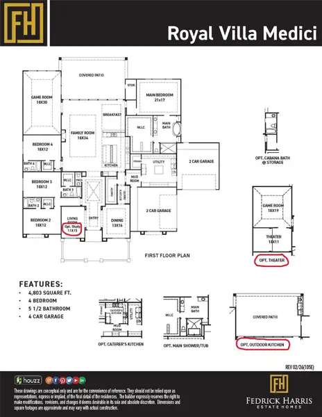 Here you can see the floor plan layout, with the included options circled in red. Here you can see the floor plan layout, with the included options circled in red.