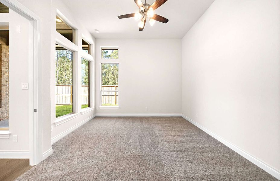 Representative unfurnished interior of a home built from the 2464 by Ravenna Homes in The Highlands 55′, Porter (Image 34). Representative unfurnished interior of a home built from the 2464 by Ravenna Homes in The Highlands 55′, Porter (Image 34).