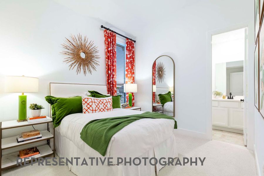 Furnished interior view inside a new home in 6 Creeks at Waterridge, Kyle (Image 9).