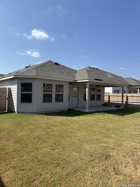 Exterior details and patio area of a home in Greenspoint Heights, Seguin (Image 22). Exterior details and patio area of a home in Greenspoint Heights, Seguin (Image 22).