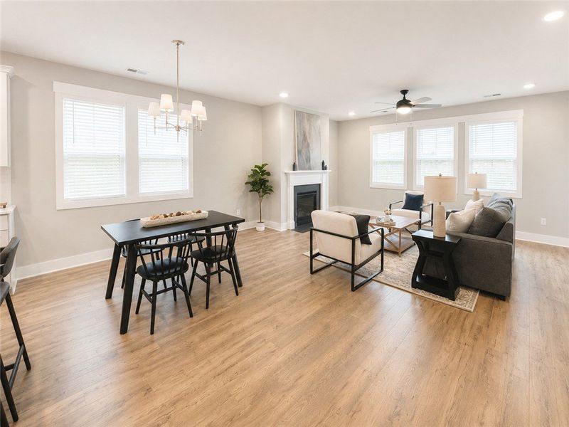 An inviting open-concept layout presents a cohesiv An inviting open-concept layout presents a cohesiv