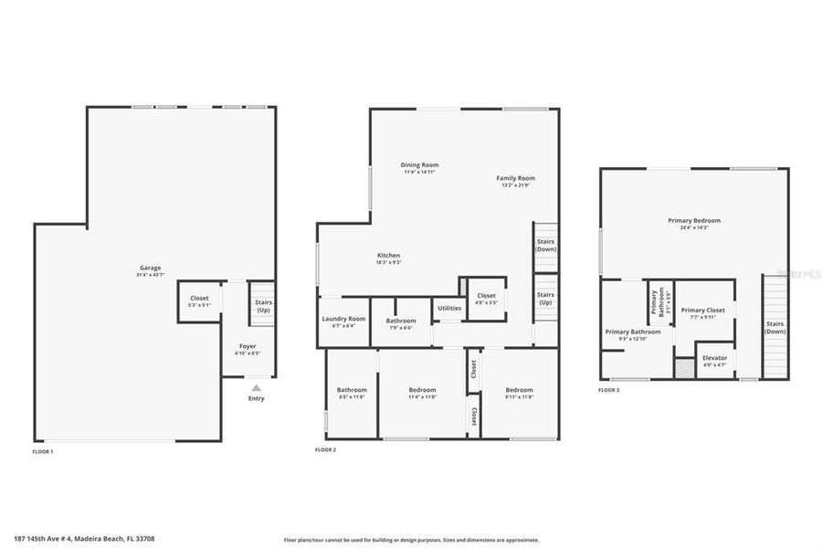 2D floor plan layout of this home in , St. Petersburg, FL (Image 34).
