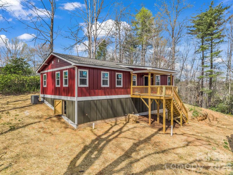 Exterior details and patio area of a home in , Rosman (Image 23).