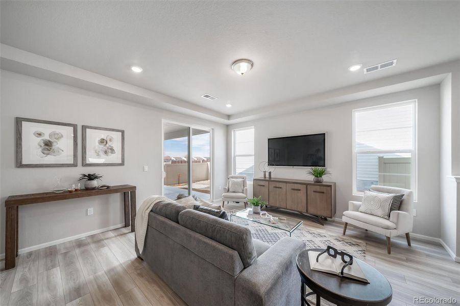 Furnished interior view inside a new home in The Reserve, Aurora (Image 4).