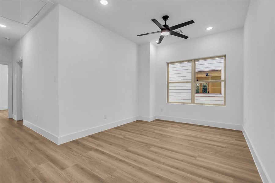 The second floor features include luxury vinyl flooring throughout, this flex area is perfect for office space, play area or media. The second floor features include luxury vinyl flooring throughout, this flex area is perfect for office space, play area or media.