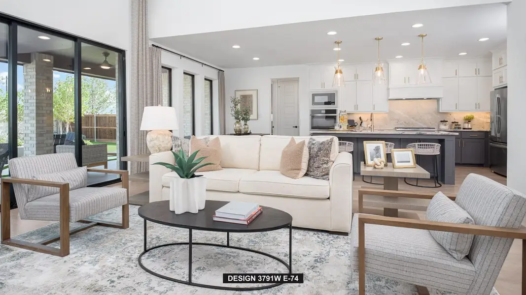 Furnished interior view inside a new home in Elyson, Katy (Image 6).