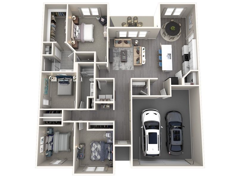 2D floor plan layout for the The Congress by Meritage Homes in Eastridge - Premier Series, McKinney, TX (Image 4). 2D floor plan layout for the The Congress by Meritage Homes in Eastridge - Premier Series, McKinney, TX (Image 4).