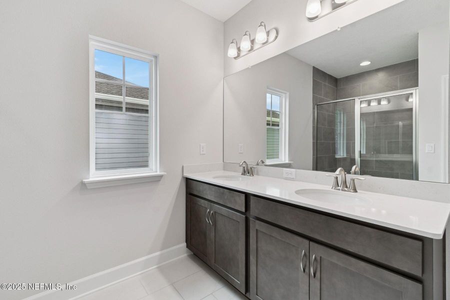 Furnished interior view inside a new home in Tributary 70', Yulee (Image 12).