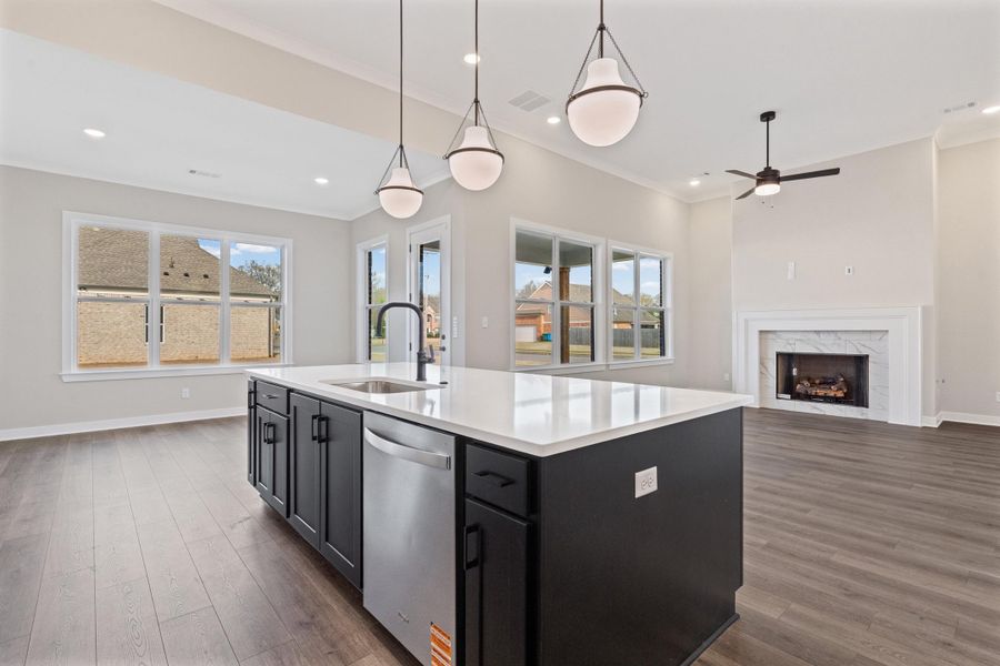 Furnished interior view inside a new home in Manor at Hall Creek, Arlington (Image 8).