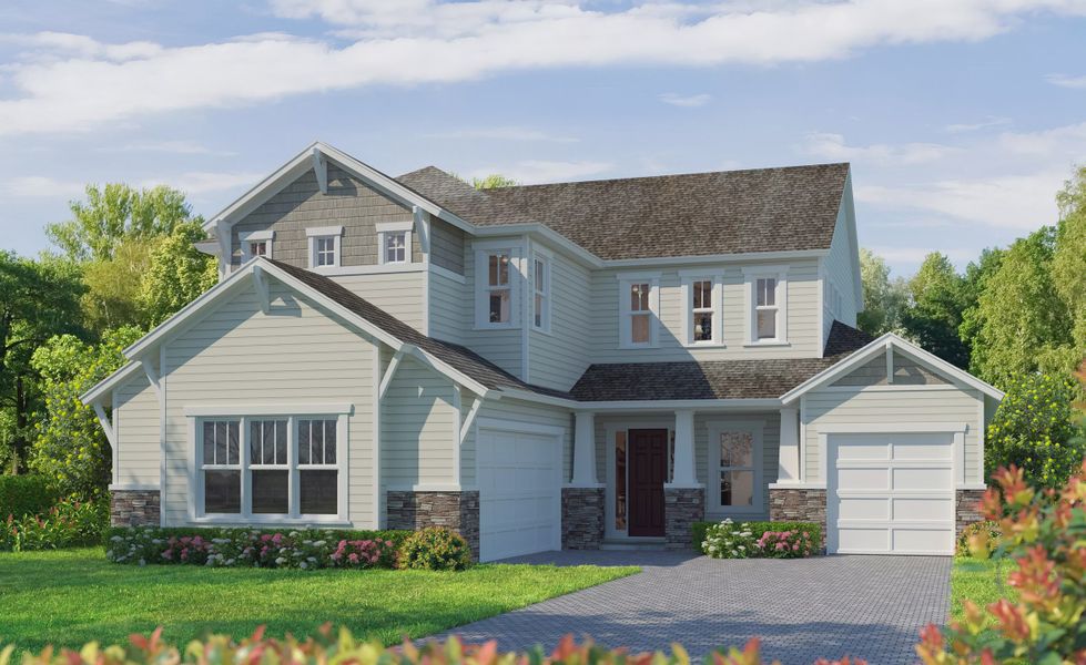 Representative exterior photo of a completed home built from the Pablo II by ICI Homes in EverRange, Jacksonville, FL (Image 2). Representative exterior photo of a completed home built from the Pablo II by ICI Homes in EverRange, Jacksonville, FL (Image 2).