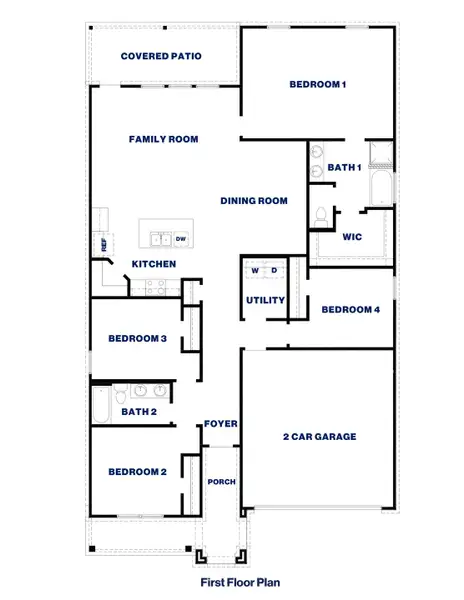 2D floor plan layout of this home in Silverthorne, Conroe, TX (Image 3).