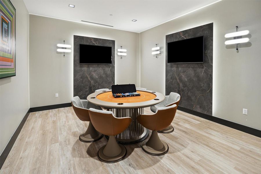 Residences card room.