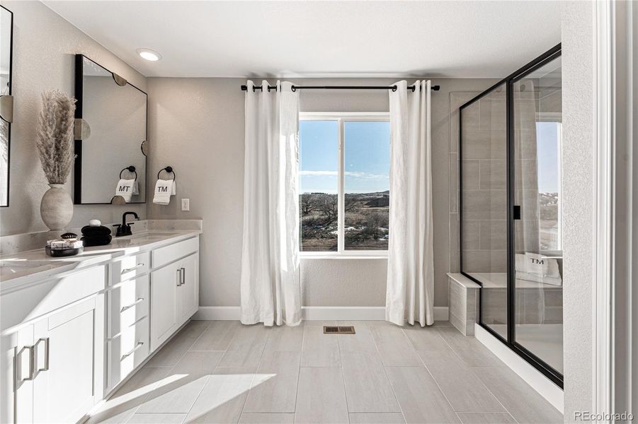Furnished interior view inside a new home in Trailstone City Collection, Arvada (Image 11).