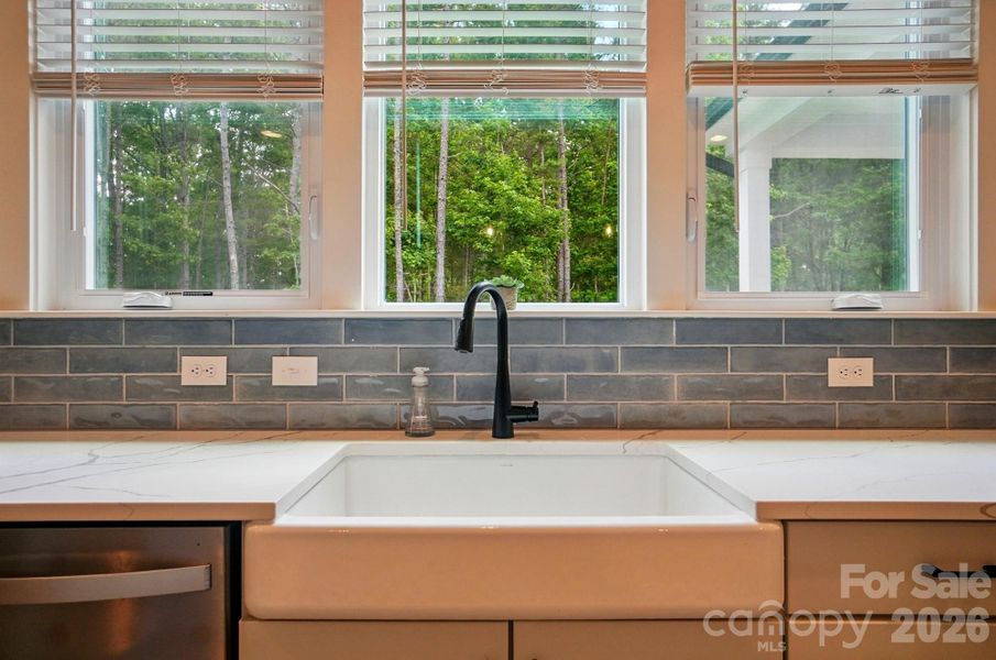 Farmhouse sink with tons of natural llight