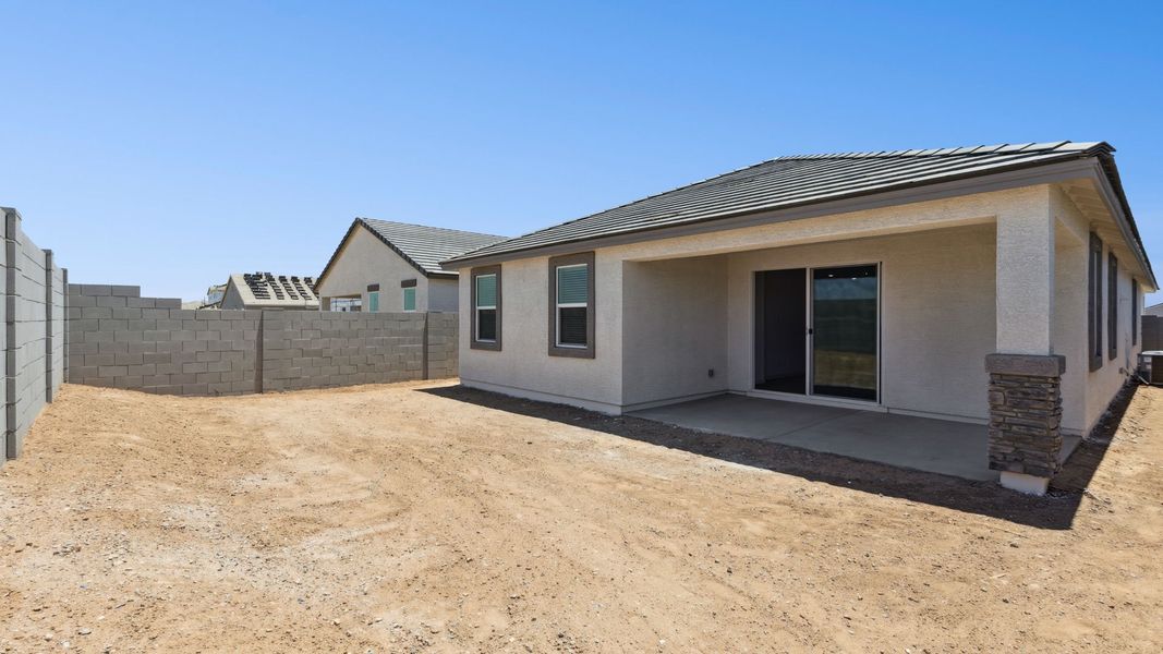 Exterior details and patio area of a home in Zanjero Pass, Waddell (Image 2).