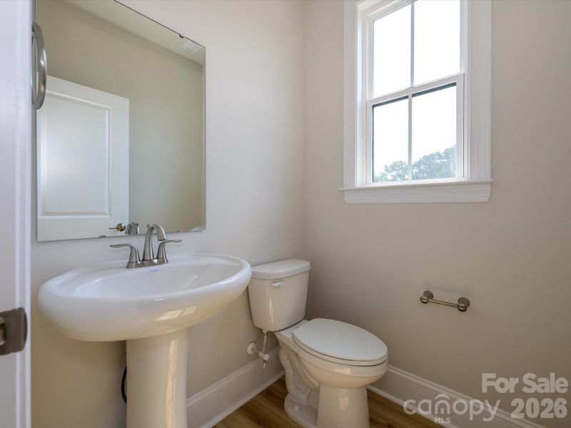 second floor powder room