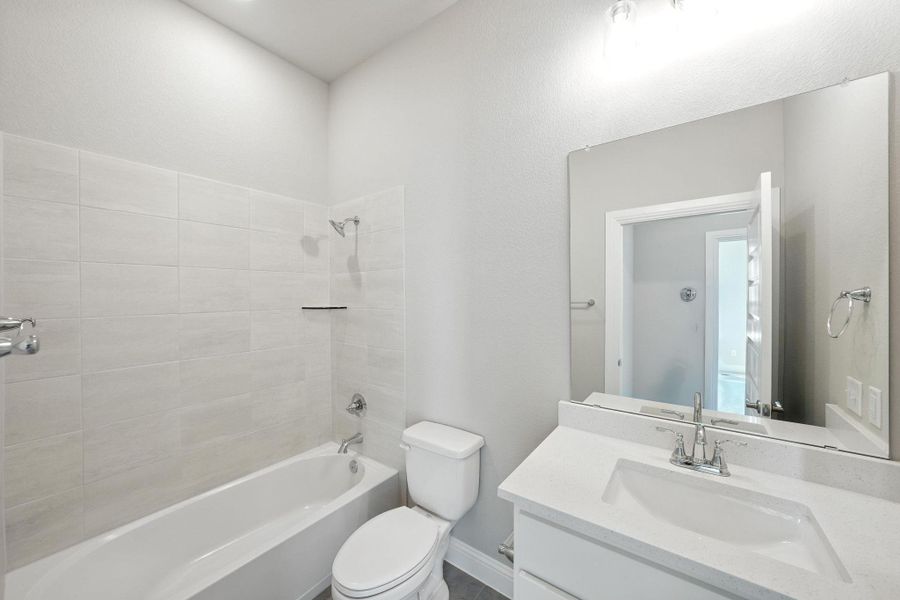 Bathroom with shower / washtub combination and vanity Bathroom with shower / washtub combination and vanity