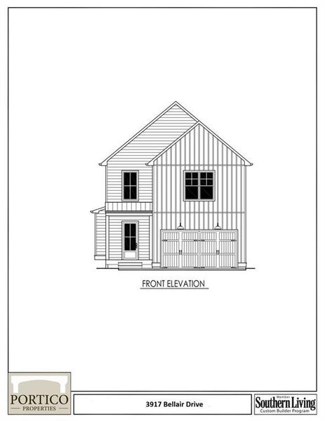 Exterior rendering of this home design in , Marietta, GA (Image 3).