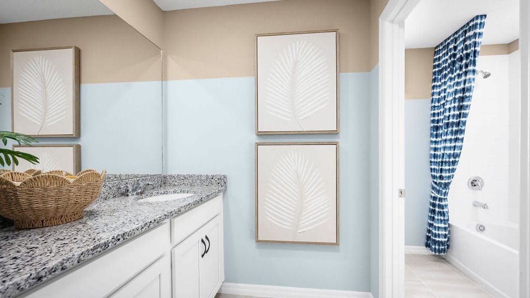 Secondary Bathroom | Cape | Hodges Reserve | New Homes In Howey-in-the-Hills, FL by Landsea Homes Secondary Bathroom | Cape | Hodges Reserve | New Homes In Howey-in-the-Hills, FL by Landsea Homes