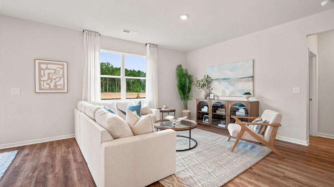 Representative furnished interior of a home built from the HAYDEN Express by D.R. Horton in Teamon Pointe, Griffin (Image 14).