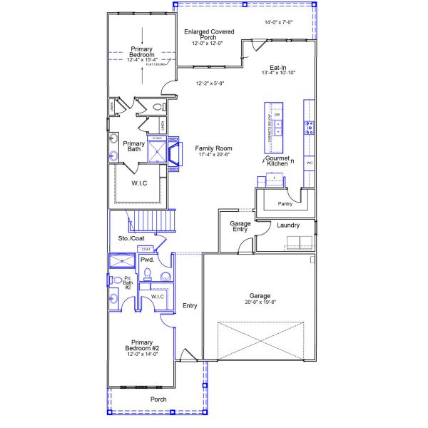 2D floor plan layout of this home in Cottages at Lake Emory, Inman, SC (Image 4). 2D floor plan layout of this home in Cottages at Lake Emory, Inman, SC (Image 4).