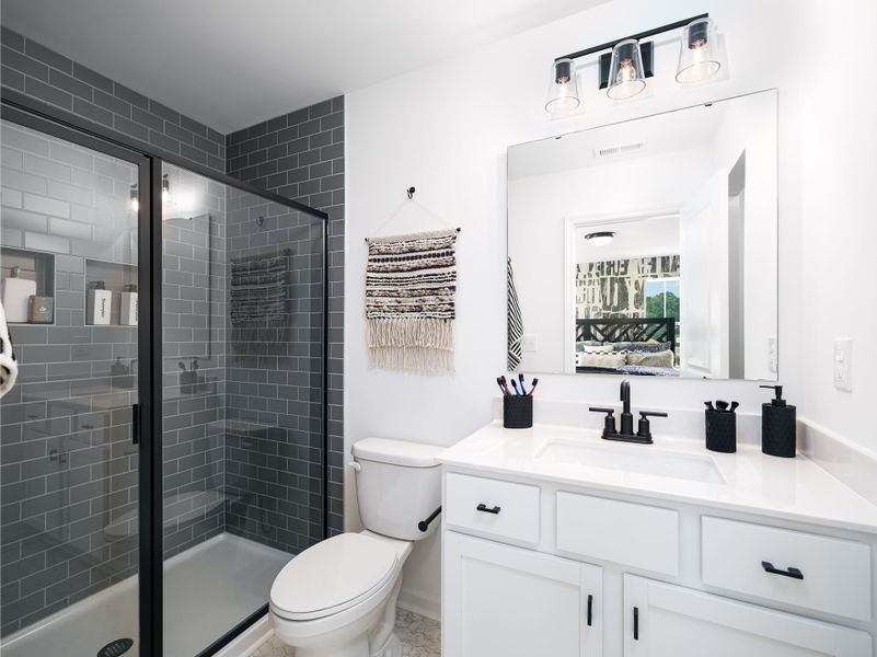 Furnished interior view inside a new home in Village at Reedy Creek Townhomes, Charlotte (Image 14).