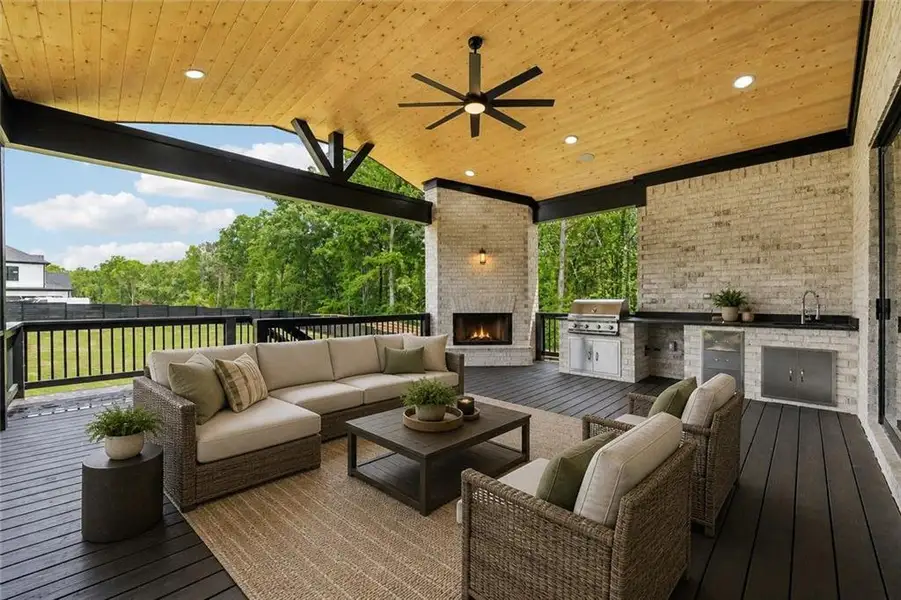 Exterior details and patio area of a home in , Buford (Image 43).