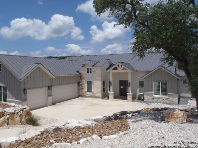 Front exterior of a new home in , New Braunfels, TX, highlighting curb appeal (Image 2). Front exterior of a new home in , New Braunfels, TX, highlighting curb appeal (Image 2).