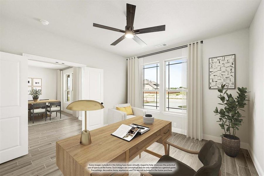 Furnished interior view inside a new home in The Oaks, Red Oak (Image 14). Furnished interior view inside a new home in The Oaks, Red Oak (Image 14).