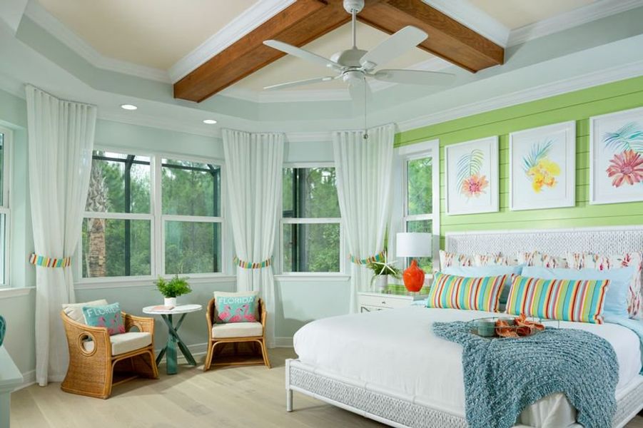 Representative furnished interior of a home built from the Aruba by Minto Communities in Latitude Margaritaville Watersound, Panama City Beach (Image 7).