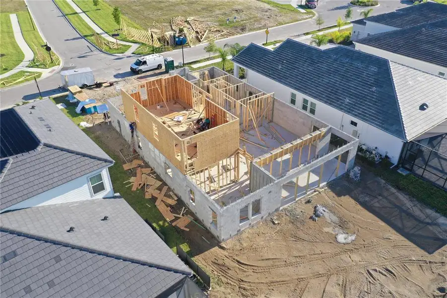 In-progress construction of a new home in Wellen Park, Venice, FL (Image 7).