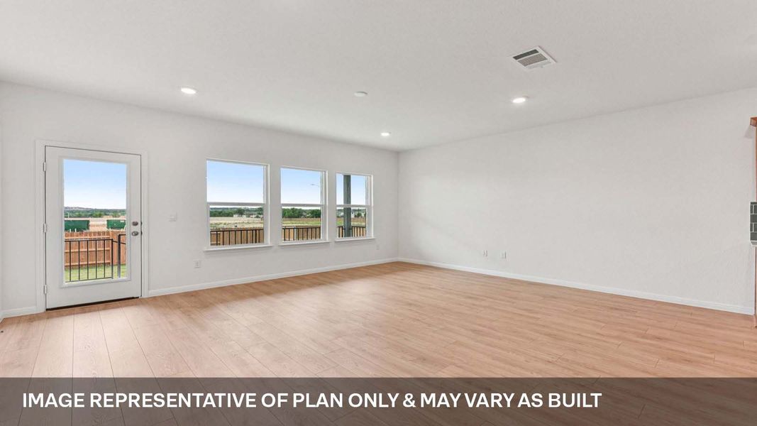 Representative unfurnished interior of a home built from the The Mitchell by D.R. Horton in Bar W Ranch, Leander (Image 12).