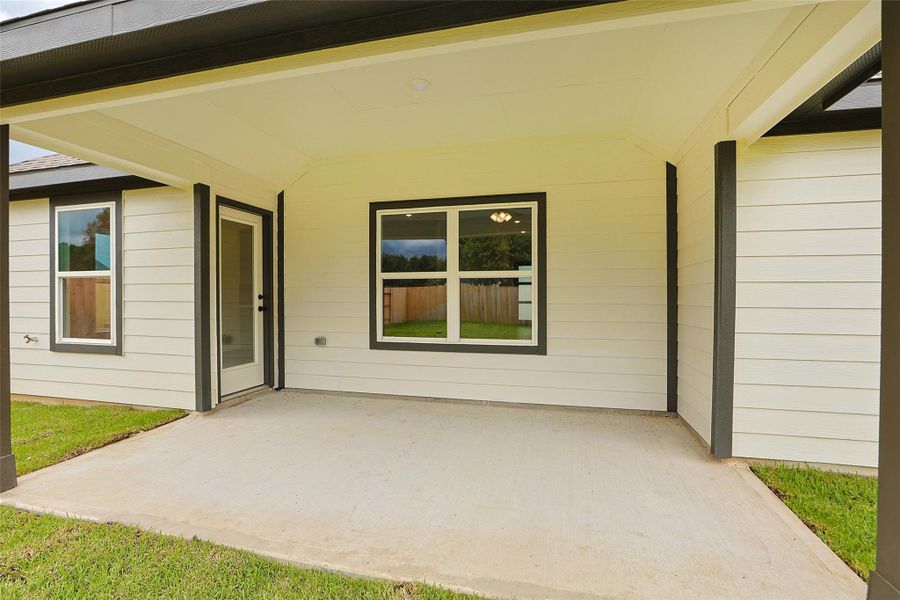 Exterior details and patio area of a home in Cypress Green, Hockley (Image 19).