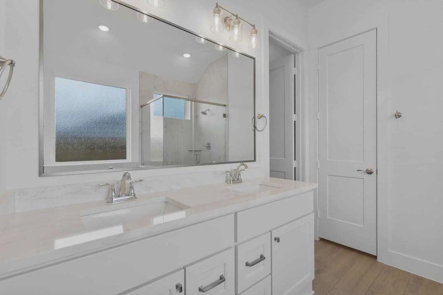 Representative furnished interior of a home built from the Windsor by Chesmar Homes in Bridgeland 45's, Cypress (Image 5).
