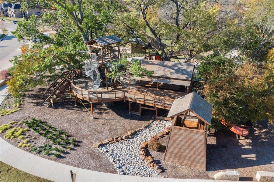 Drone / aerial view of a tree filled landscape Drone / aerial view of a tree filled landscape