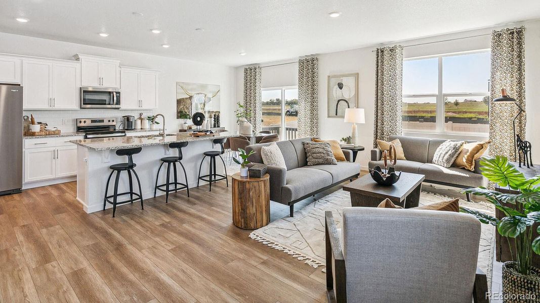 Furnished interior view inside a new home in The Ridge at Lorson Ranch, Colorado Springs (Image 14).