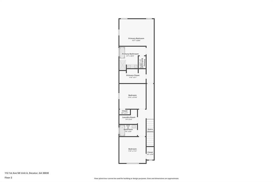 2D floor plan layout of this home in , Decatur, GA (Image 6).
