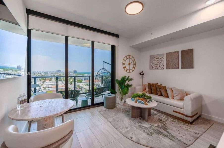 Furnished interior view inside a new home in , Miami Beach (Image 9).