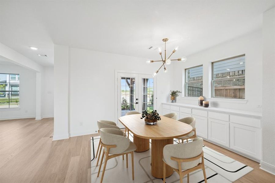 Furnished interior view inside a new home in Karis - Village Series, Crowley (Image 7). Furnished interior view inside a new home in Karis - Village Series, Crowley (Image 7).