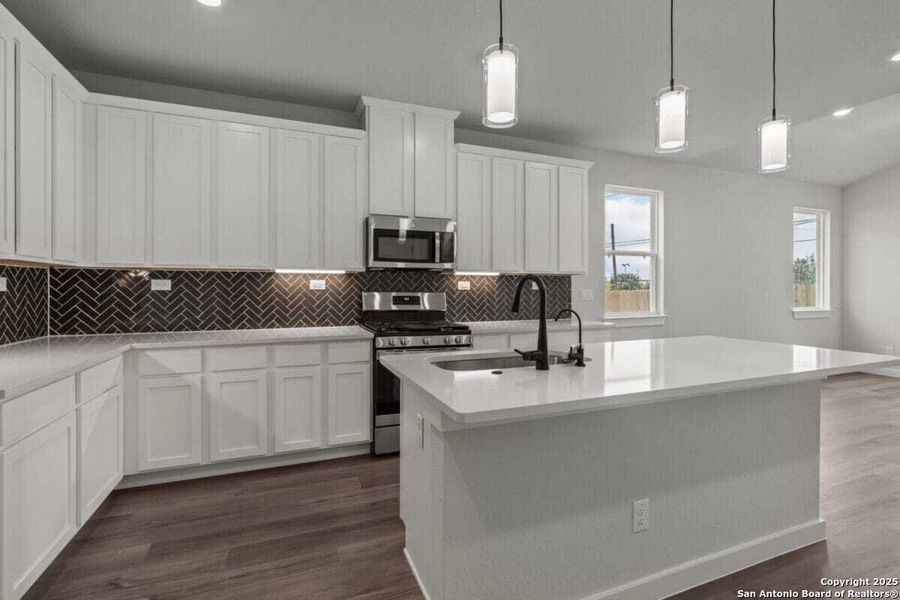 Furnished interior view inside a new home in August Fields, New Braunfels (Image 8).