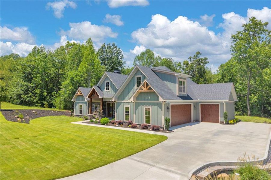 Front exterior of a new home in , Toccoa, GA, highlighting curb appeal (Image 29). Front exterior of a new home in , Toccoa, GA, highlighting curb appeal (Image 29).